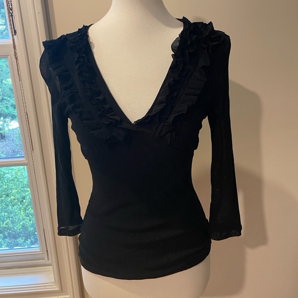 V-Neck Ruffled Blouse - Picture 2 of 10